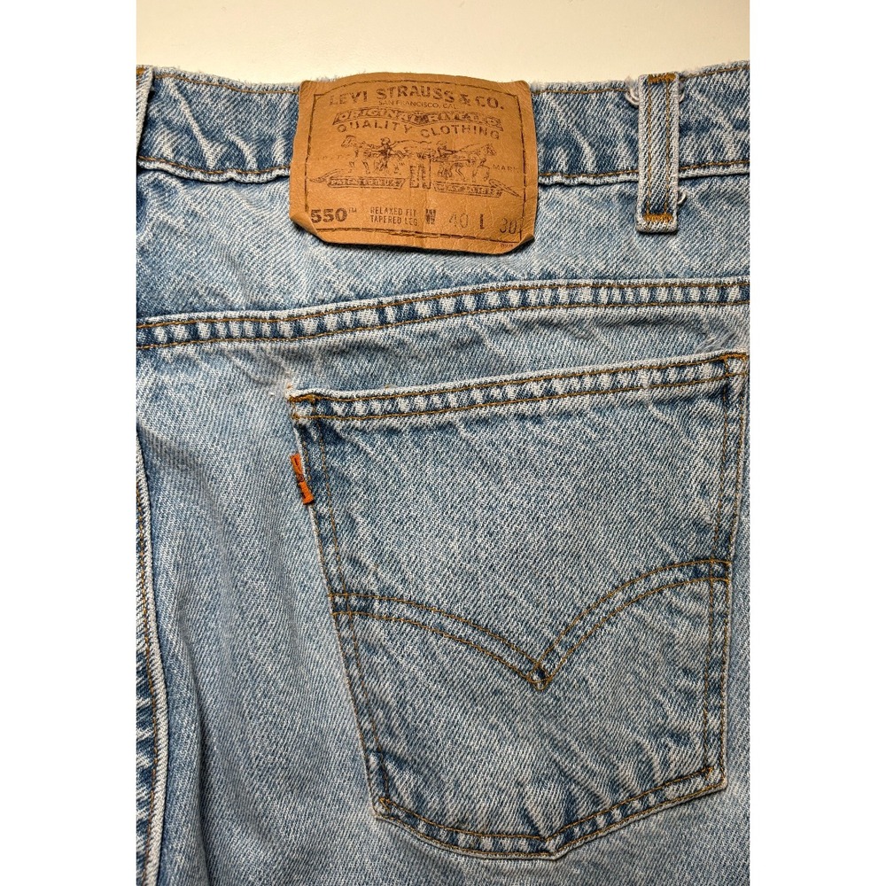 Vintage Men's Levi's 550 Orange Tab Jeans | 40 X 30